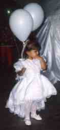 Danielle at our wedding - age 2